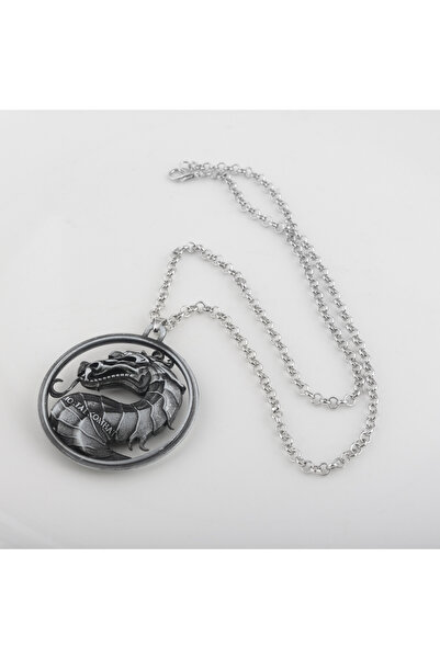 Choice قلادة لعبة مورتال كومبات قلادة من سبيكة معدنية على شكل حيوان تنين حامل...