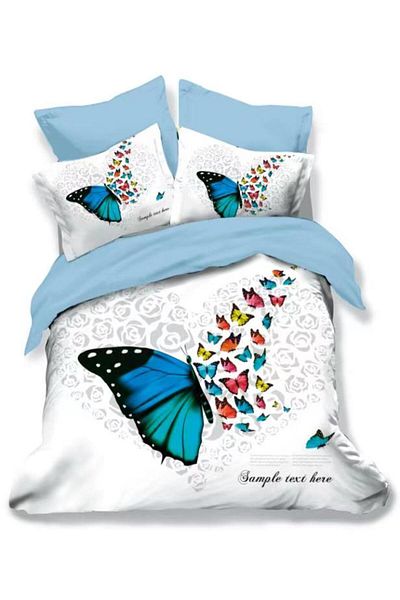 Pucioasa 3D finet lingerie 6 pieces, Sulfur, Blue Butterfly FN3D30
