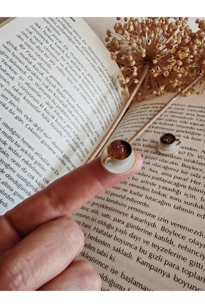 by bernArt Design BBD MİNYATÜR 2'Lİ KAHVE FİNCANI /SLA REÇİNE BASKI