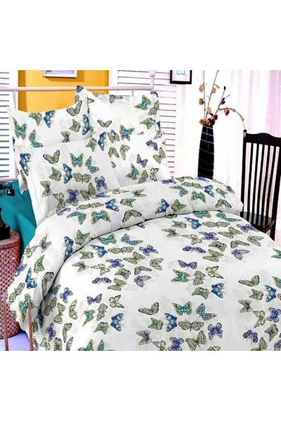 Pucioasa Double bed linen, 4 pieces, 100% cotton Filly Blue