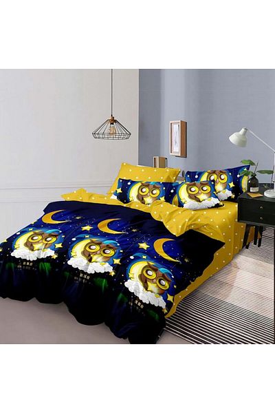 Pucioasa 6-piece fine double bed linen, Owl (FN173)