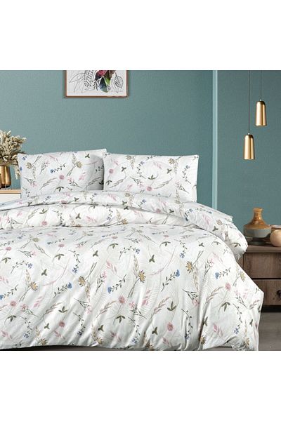 First Choice 100% cotton bed linen ranforce, 4 pieces, fitted sheet, Spring Beige