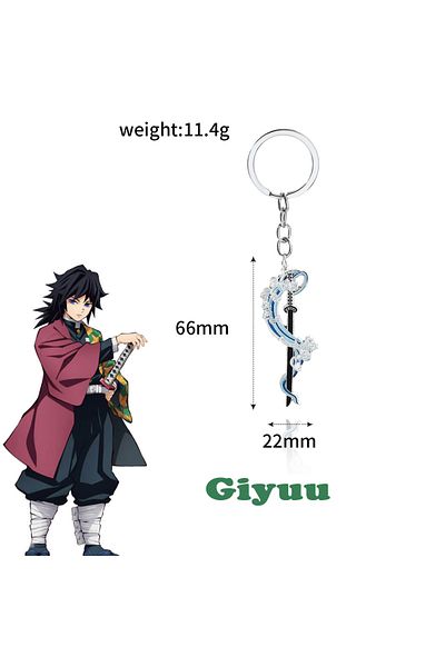 Choice Tomioka Giyuu 15 أنماط أنيمي شيطان القاتل كيميتسو نو يابا السيف المفاتيح Rengoku Kyoujurou Giyuu S