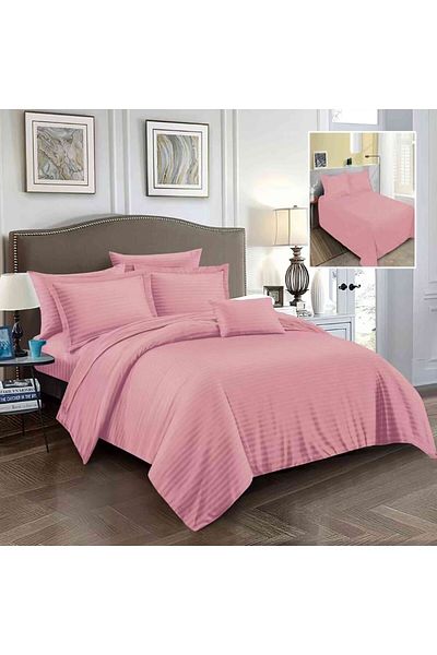 Pucioasa Satin damask bed linen Pink, polycotton, 4 pieces, IMP26