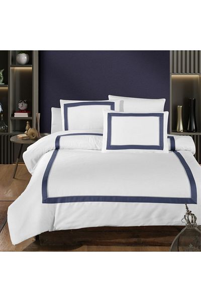 First Choice Lenjerie de pat bumbac satin de lux 6 piese, First Choice, Belezza, Alba