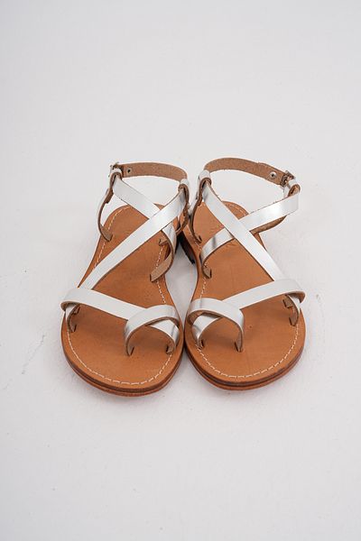 DaphneSandals Genuine Leather Silver Women's Sandals - K5007