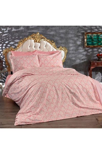 Pucioasa Pink double bed linen with floral motifs, RNFN184