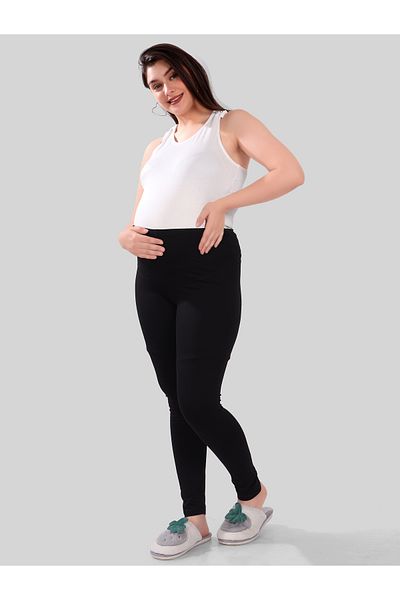 Tummy Pack of 2 Viscose Solid High Gaist Maternity Leggings