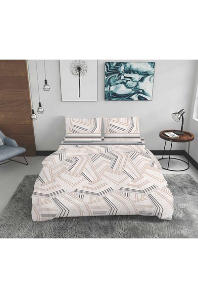 Bedora Double Bed Linen, King Size, Thread, Tc200, 4 Pieces, 200x220 Cm, Satin Cotton, Multicolor
