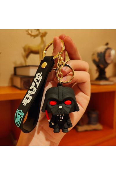 Hot Toys 4 Disney Movie Star Wars Keychain Darth Vader Imperial Stormtrooper Yoda Baby Doll Keyrings Key Hol.
