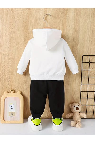 nannie Black and White Outfit for Boys Leon - 12-18 months