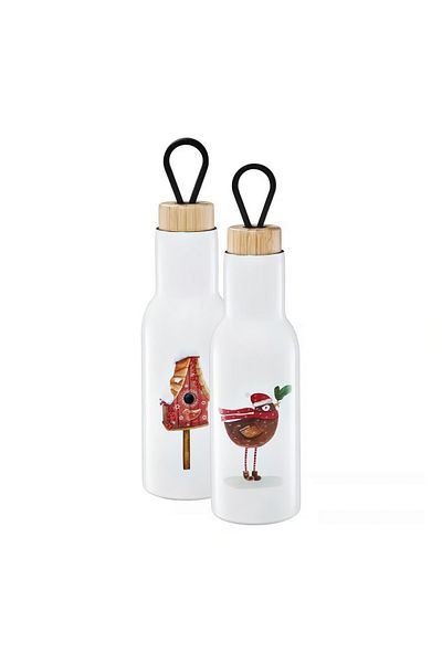 Ambition Thermos bottle 400ml, bird pattern, Forest