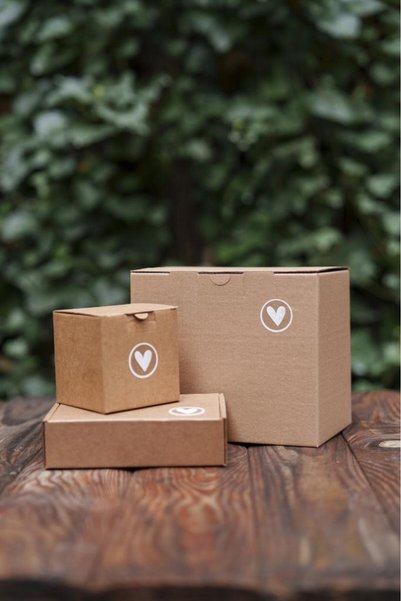 rufus concept 100Pcs Heart White Circular Sticker