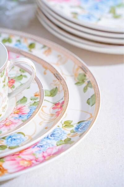 ACAR Freya 19 Piece Porcelain Cake-Treat Set for 6 People Ncy-07078