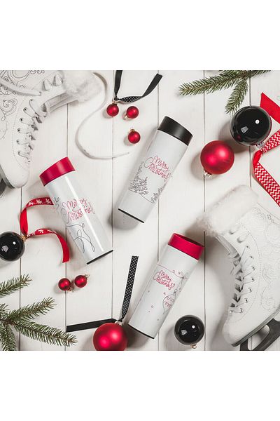 Ambition Thermos mug 340ml, reindeer model, Line Art