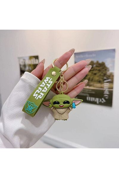 Hot Toys 2 Disney Movie Star Wars Keychain Master Yoda Baby Figure Pendant Keyring For Backpack Pendant Acce.