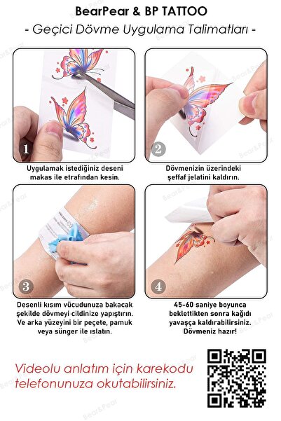 BP Tattoo Harfler Geçici Dövme