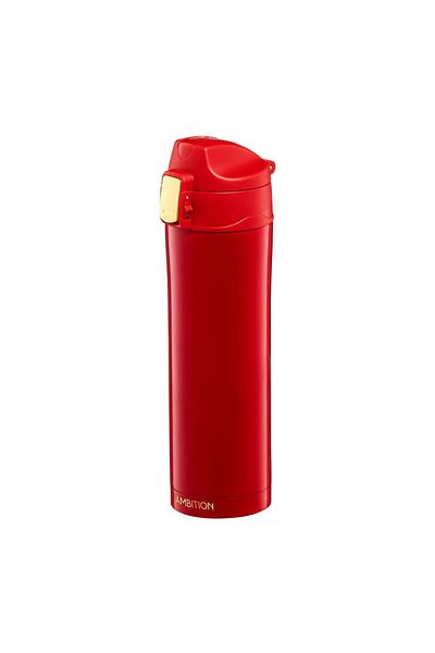 Ambition Thermos mug 420ml with safety button, red, Royal