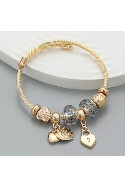 Choice سوار الحب الدائري المصنوع من الفولاذ المقاوم للصدأ متعدد العناصر مقاس ...