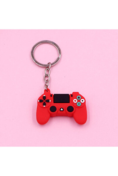 Choice سلسلة مفاتيح حمراء بسيطة على شكل وحدة تحكم ألعاب تلفزيونية لطيفة على ش...