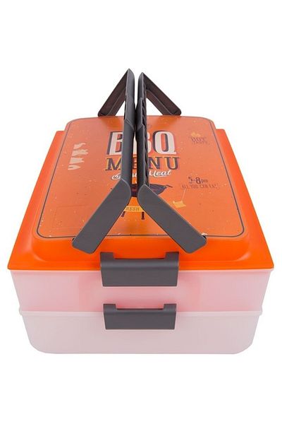 Domotti 2-tier cake box, orange, Dolce