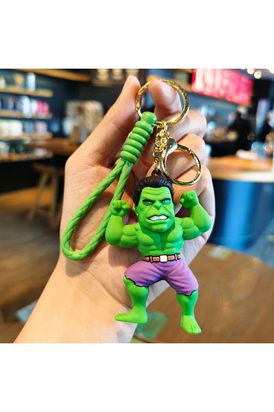 Hot Toys 3 سلسلة مفاتيح المنتقمون من ديزني أنمي لطيف الرجل الحديدي هالك كابتن أمريكا سلسلة مفاتيح من السيليكون Sch.