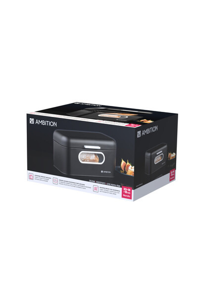 Ambition Bread storage box, black, Nordic