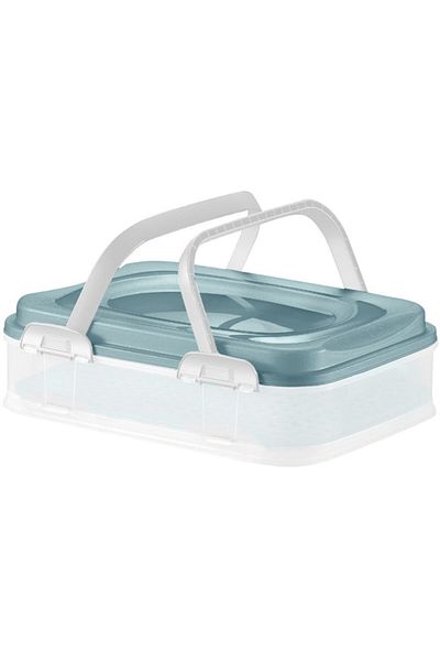 Domotti Cake transport box with handles, green, Dolce