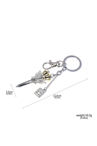 Choice K00285-06 Game Kingdom Hearts Sora Key Keychain Forgotten Blade Metal Golden Key Pendant Fans Gift C