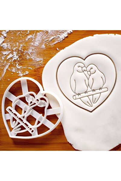 Hobist قالب كوكي لطيف على شكل طيور الحب وقالب لب السكر