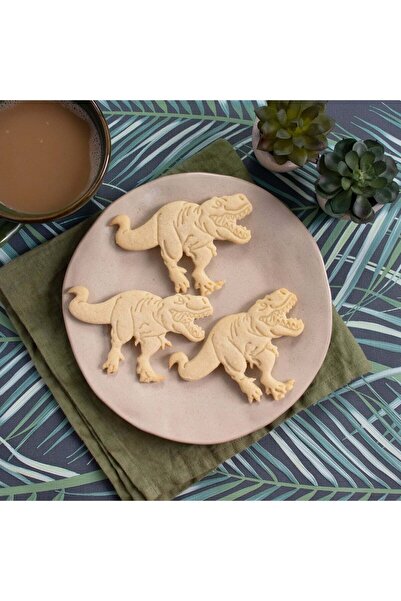 Hobist قالب بسكويت الديناصور الغاضب تيرانوصور ريكس وقالب لب السكر