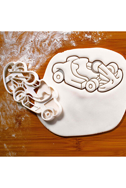 Hobist قالب بسكويت عربة الأطفال فورميولا 1 وقالب لب السكر