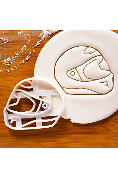 Hobist قالب كوكي لخوذة الدراجة النارية وقالب لب السكر