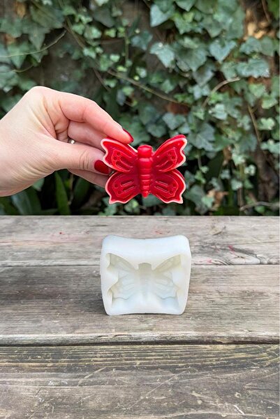 rufus concept Kelebek Tekli Silikon Mum Kalıbı