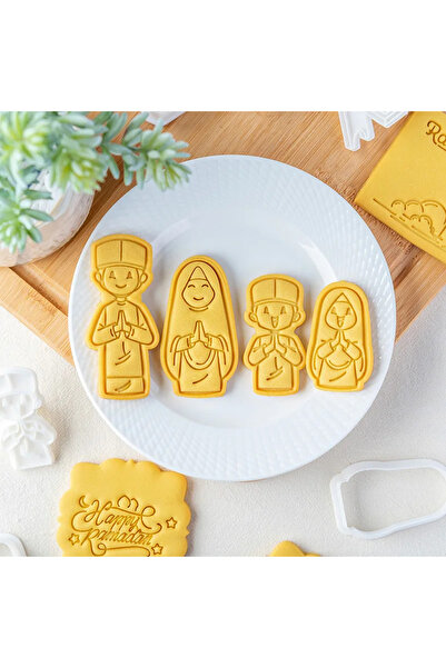 Hobist قالب كوكيز بشري مع معطف واق من المطر ومظلة ومجموعة قوالب لب السكر