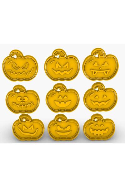 Hobist قالب بسكويت اليقطين للهالوين - قالب لب السكر 9 نماذج مختلفة