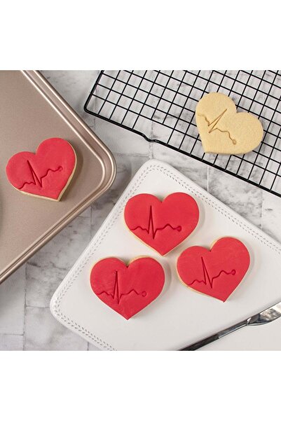 Hobist قالب كوكي على شكل قلب مزدوج لعيد الحب وقالب لب السكر