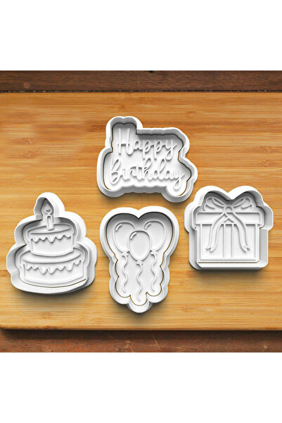 Hobist قالب بسكويت عيد الميلاد السعيد وقالب عجين السكر، مجموعة مكونة من أربعة...