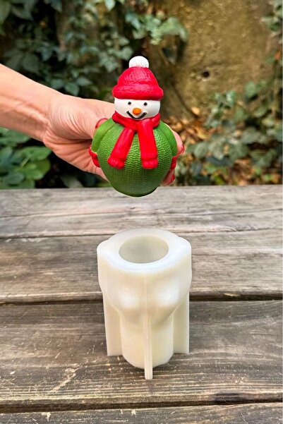 rufus concept 3D Christmas Kardan Adam Silikon Mum Kalıbı