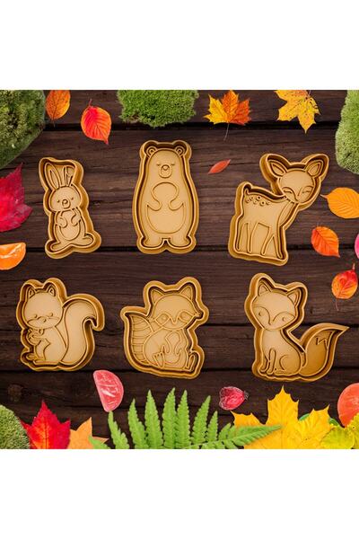 Hobist Sevimli Orman Hayvanları Kurabiye Kalıbı Hayvanlı Şeker Hamuru Kalıbı ...