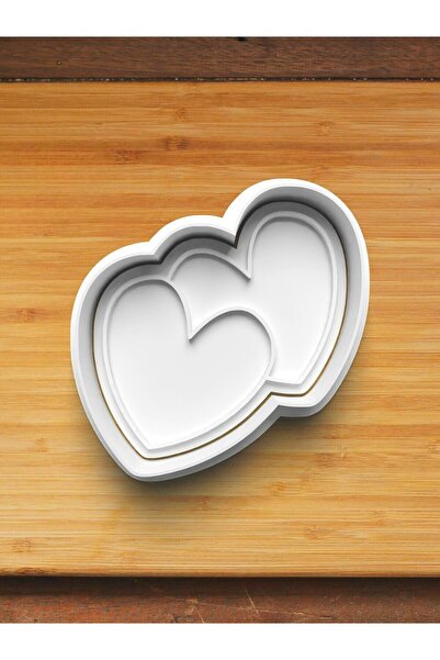 Hobist قالب كوكيز بنمط قلب مزدوج لعيد الحب وقالب لب السكر