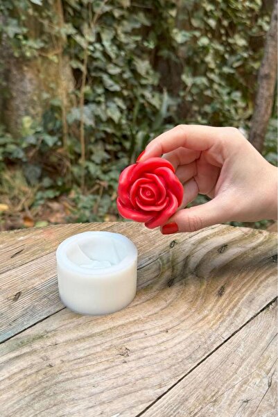 rufus concept Gül 3d Tekli Mum Kalıbı (Silikon)