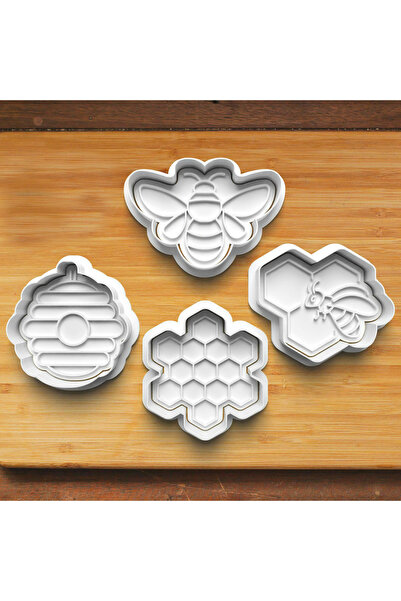 Hobist مجموعة قوالب بسكويت عسل النحل وقالب لب السكر