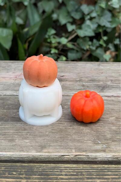 rufus concept Pumpkin Küçük Boy Kabak Silikon Mum Kalıbı