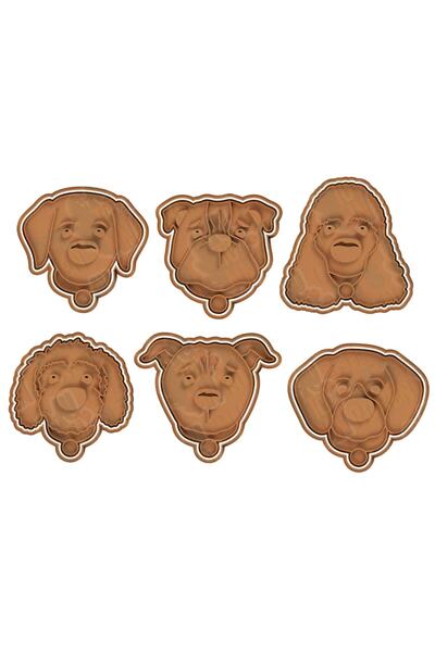 Hobist مجموعة قوالب كوكي للكلاب اللطيفة - قوالب كوكي مع 6 كلاب مختلفة