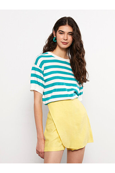 LC Waikiki Alita City Lcw Vision Yellow Women's Straight Shorts Skirt with a ...