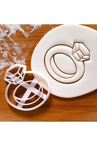 Hobist قالب كوكي بحلقة ألماس وقالب لب السكر