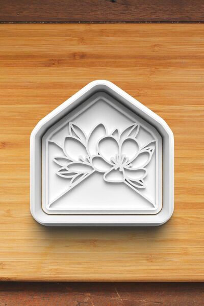 Hobist مغلف رسائل بنمط الأزهار للبسكويت وبلاستيسين السكر