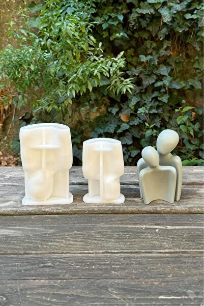 rufus concept Heykel Kadın Erkek Sevgili Silikon Mum Kalıp Seti