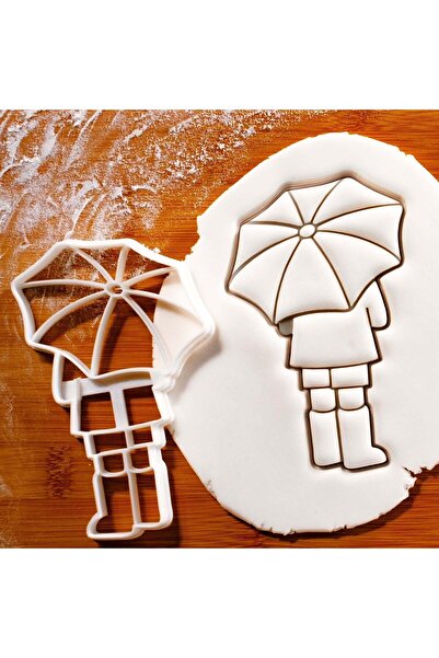 Hobist قالب البسكويت البشري مع مظلة وقالب لب السكر بطول 8-9 سم